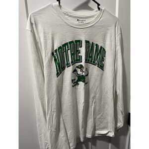 Vintage Champion Norte Dame Medium Shirt NCAA Long sleeve Retro Champion